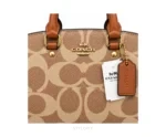 Coach Savannah Carryall Signature Apricot Satchel Bag Brown Leather Bag With Original Box, Dust Cover & Carry Bag - Coach First Copy Bags