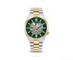 Citizen Open heart Green Dial With Double Tone Metal Strap Skeleton Automatic - Citizen First Copy Watches
