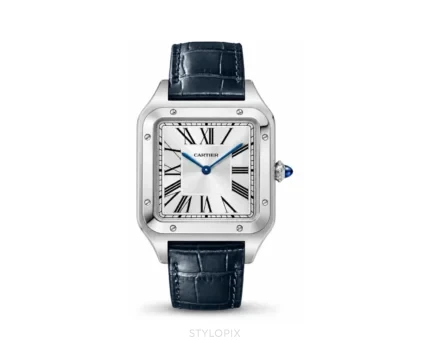 Cartier Santos Blue Leather Strap Automatic - Cartier First Copy Watches