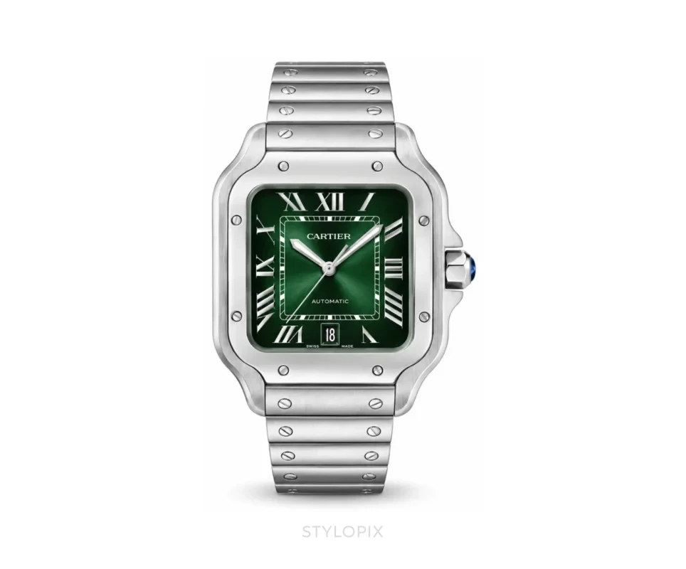 Cartier Santos Green Dial Automatic - Cartier First Copy Watches