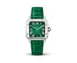 Cartier Santos Green Leather Strap Automatic - Cartier First Copy Watches