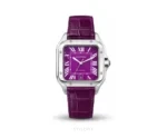 Cartier Santos Purple Leather Strap Automatic - Cartier First Copy Watches