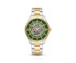 Armani Exchange Open Heart Green Gold Dial Skeleton Automatic - Armani Exchange First Copy Watches