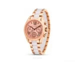 Michael Kors Bradshaw Rose Gold Dial With Double Tone Chain Quartz - Michael Kors First Copy Watches