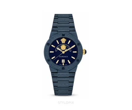 Versace Greca Logo Moon Phase Black Authentic Store Quality - Versace First Copy Watches