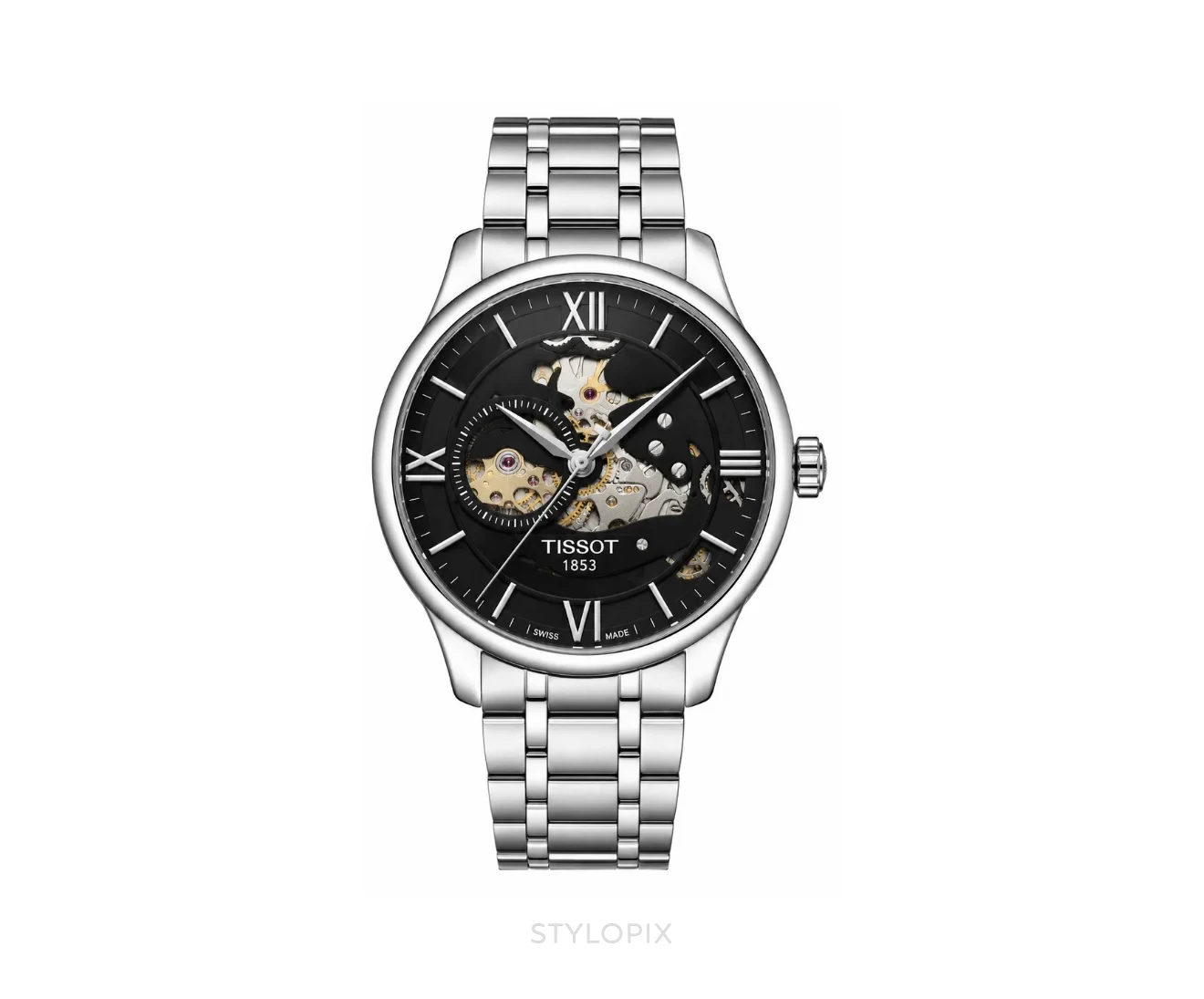 Tissot Open Heart Black Dial Automatic Skeleton - Tissot First Copy Watches