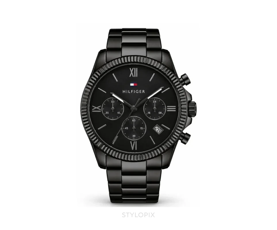 Tommy Hilfiger With Chronograph 36mm Black Dial Quartz - Tommy Hilfiger First Copy Watches