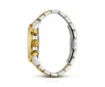 Versace White & Gold Dial Chrono Graph Double Tone Metal Strap Quartz - Versace First Copy Watches