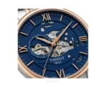 Tissot Open Heart Blue Dial With Rose Gold Automatic Skeleton - Tissot First Copy Watches