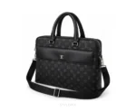 Louis Vuitton Laptop Bag with Dust Cover Full Black Business Bags - First Copy Laptop Bag