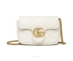 Gucci GG Marmont Super Mini White Cream - First Copy Sling Bag