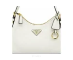 Prada CB White Aimee Shoulder Bag with Original Box & Carry Bag - First Copy Sling Bag