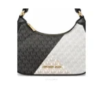 Michael Kors MK 100822 Black & White Cora Small Hobo Shoulder Sling Bag With Original Dust Cover & Carry Bag - Michael Kors First Copy Bags