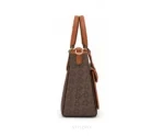 Michael Kors 1719 Eliza Brown Small Tote Bag With Wallet, Original Box, Carry Bag & Dust Cover - Michael Kors First Copy Bags