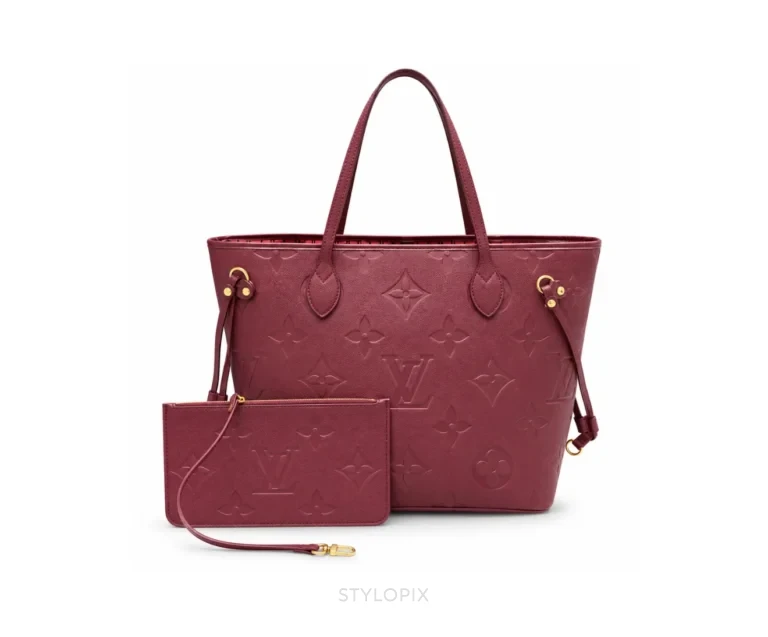 Louis Vuitton Neverfull Monogram Empreinte Brown Tote Bag With Original Double Box & Dust Cover - LV First Copy Bag