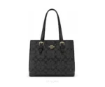 Coach Mollie Small Tote Bag Black With Dust Cover & Long Belt - Coach First Copy Bags