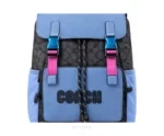 Coach Rivington Color Block Backpack Black Blue Black With Dust Cover - Coach First Copy Bags