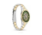 Armani Exchange Open Heart Green Gold Dial Skeleton Automatic - Armani Exchange First Copy Watches