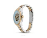 Armani Exchange Open Heart Sky Blue And Gold Dial Skeleton Automatic - Armani Exchange First Copy Watches