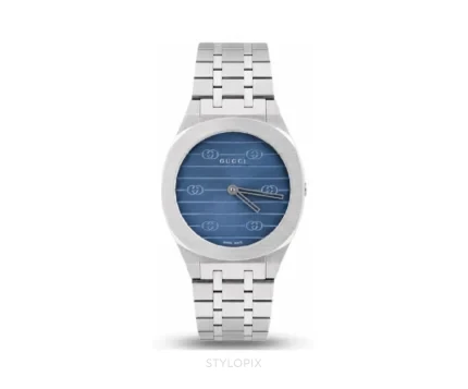 Gucci 25H 30mm Silver Blue Quartz - Gucci First Copy Watches