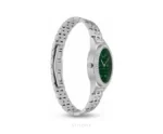 Gucci 25H 30mm Silver Green Diamond Bezel Quartz - Gucci First Copy Watches