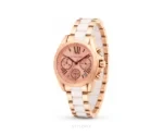 Michael Kors Bradshaw Rose Gold Dial With Double Tone Chain Quartz - Michael Kors First Copy Watches