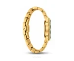 Emporio Armani Black Red Dial With Gold Metal Strap Quartz - Emporio Armani First Copy Watches