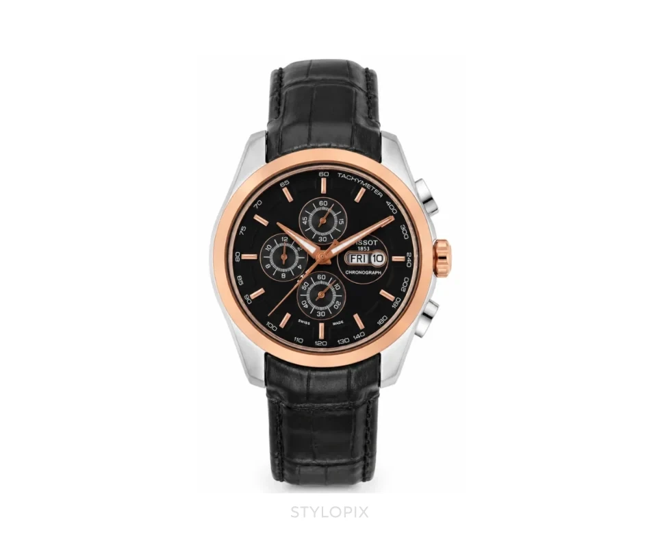 Tissot Couturier Dare Day Date Indicator Leather Strap Quartz - Tissot First Copy Watches