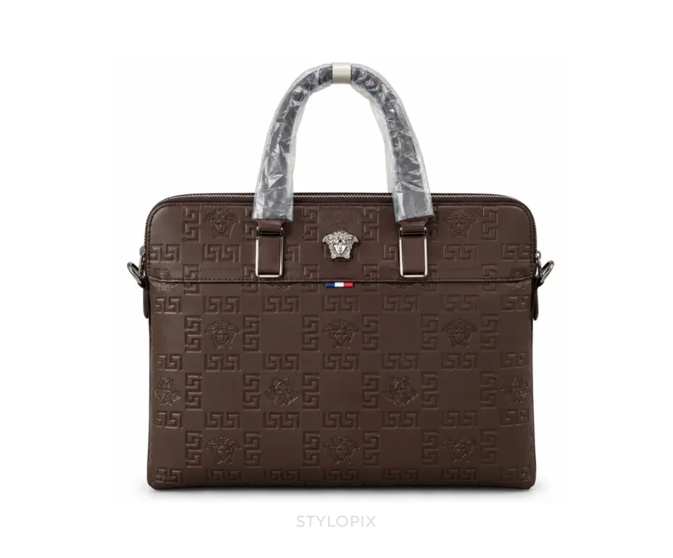 Versace Laptop Bag with Dust Cover Brown Business Bags - First Copy Laptop Bag