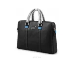 Montblanc Urban Collection Black Leather Black with Signature Emblem & Dust Cover Business Bags - First Copy Laptop Bag