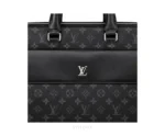 Louis Vuitton Laptop Bag with Dust Cover Full Black Business Bags - First Copy Laptop Bag