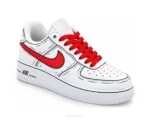Nike Air Force One Red Tick With Red Laces Customized Unisex - Nike First Copy Shoes