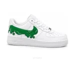 Nike Air Force One Green Tick With White Customized Unisex - Nike First Copy Shoes