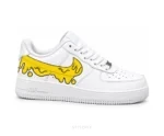 Nike Air Force One Yellow Tick With White Customized Unisex - Nike First Copy Shoes
