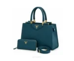 Prada Combo Dark Teal Color Shoulder Bags - First Copy Shoulder Bag