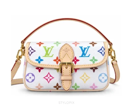 Louis Vuitton Diane Nano White Monogram with Original Double Box High End - First Copy Sling Bag