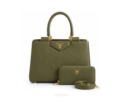 Prada Combo Olive Color Shoulder Bags - Prada First Copy Bags