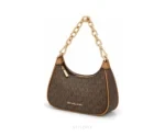 Michael Kors CB Cora 100822 Brown Mini Zip Pochette Signature Sling Bag Original Dust Cover & Carry Bag - Michael Kors First Copy Bags