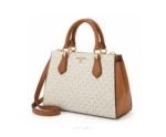 Michael Kors Beige Brown Medium Satchel Bag With Original Dust Cover & Carry Bag - Michael Kors First Copy Bags