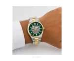 Citizen Open heart Green Dial With Double Tone Metal Strap Skeleton Automatic - Citizen First Copy Watches