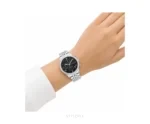 Tommy Hilfiger Chronograph With Black Dial And Silver Metal Strap 36mm Quartz - Tommy Hilfiger First Copy Watches