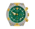 Versace Green dial Chrono Graph With Double Tone Metal Strap Quartz - Versace First Copy Watches