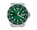 Emporio Armani Green Dial Silver Metal Strap Quartz - Emporio Armani First Copy Watches - Image 2