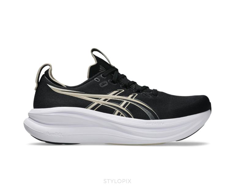 Asics Gel Nimbus 28 Black Feather Grey - Asics First Copy Shoes