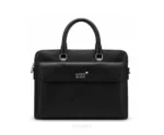 Montblanc Urban Collection Black Leather Full Black with Signature Emblem & Dust Cover Business Bags - First Copy Laptop Bag