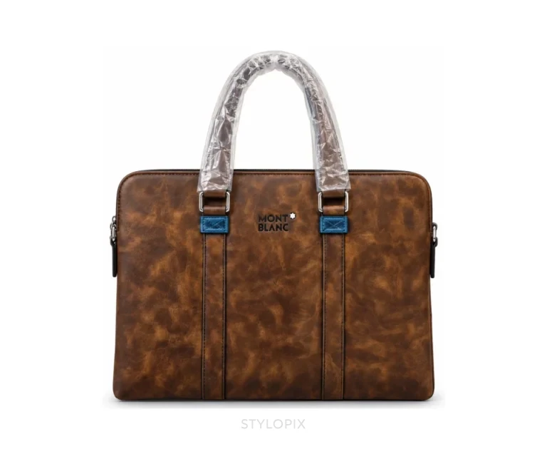 Montblanc Laptop Bag with Dust Cover Brown Business Bags - First Copy Laptop Bag