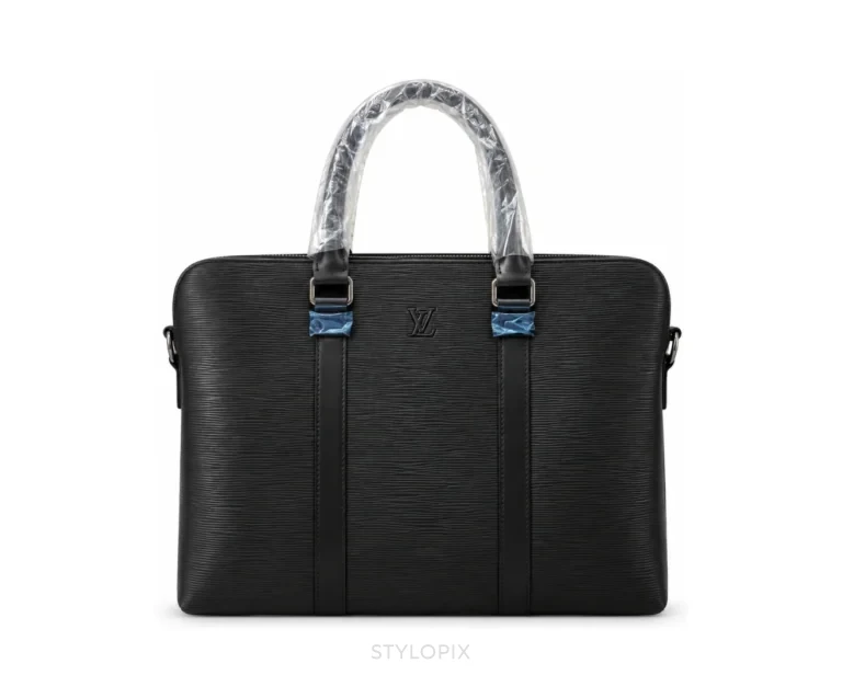 Louis Vuitton Laptop Bag with Dust Cover Black Business Bags - First Copy Laptop Bag