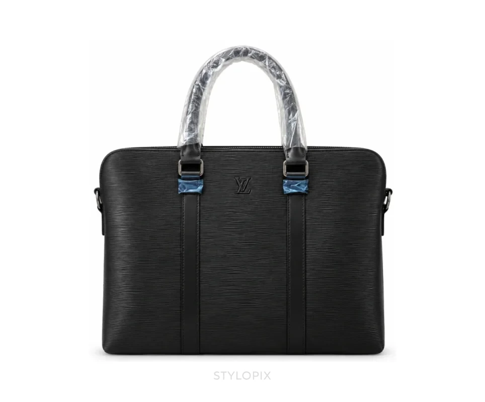 Louis Vuitton Laptop Bag with Dust Cover Black Business Bags - First Copy Laptop Bag