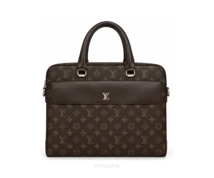 Louis Vuitton Laptop Bag with Dust Cover Brown Business Bags - First Copy Laptop Bag