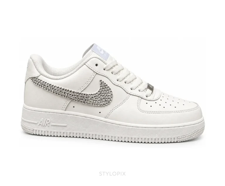 Nike AirForce One Gray Tick With White Customized Unisex - Nike First Copy Shoes